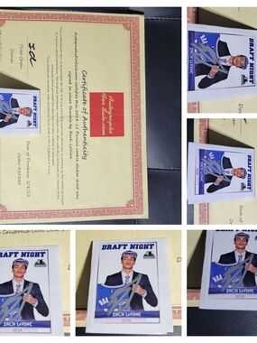 Zach LaVine Draft Night Signed Trading Card - Blue Suit